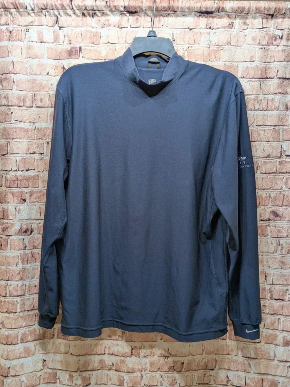 Nike Golf Blue Long Sleeve Athletic Pullover Hickory Hills Golf  Size Large